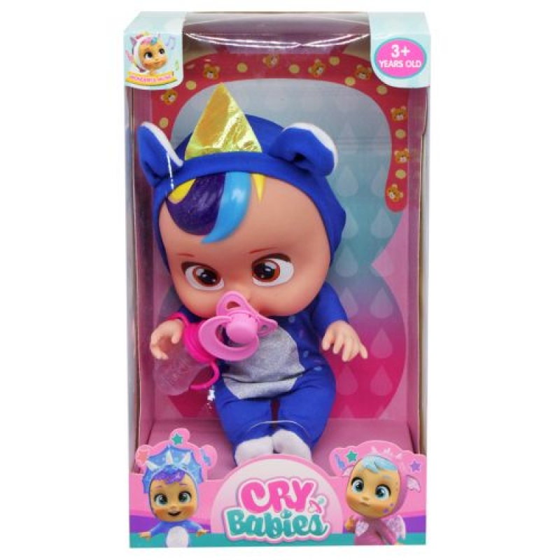 Пупс "Cry Babies" в синьому (318) (склад -T-)