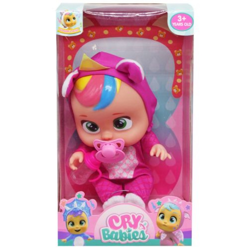 Пупс "Cry Babies" в малиновому (318) (склад -T-)