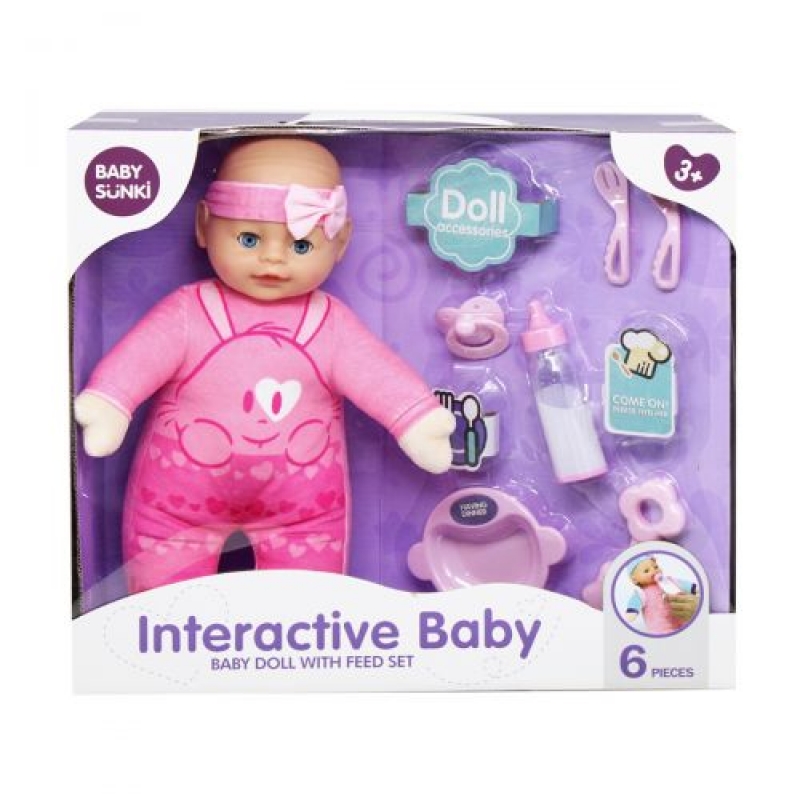Пупс плюшевий "Interactive Baby", вид 2 (1860-3-4) (склад -T-)