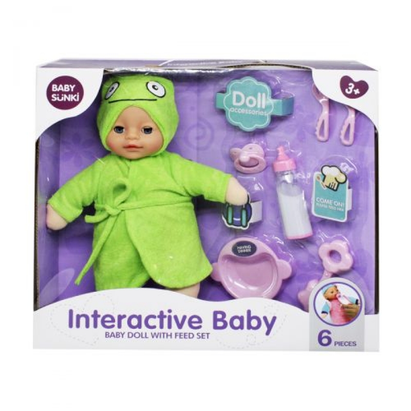 Пупс плюшевий "Interactive Baby", жабка (1860-5-6-7-8) (склад -T-)