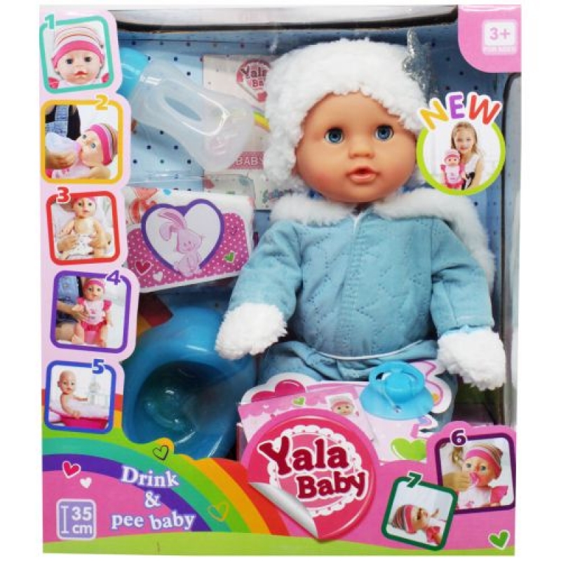 Пупс "Yala Baby" у блакитному комбінезоні (YL1954S) (склад -T-)
