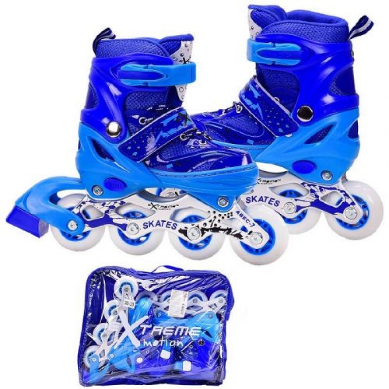 Ролики "Extreme Motion", L(38-41), сині (PVC колеса) (R2080) (склад -T-)