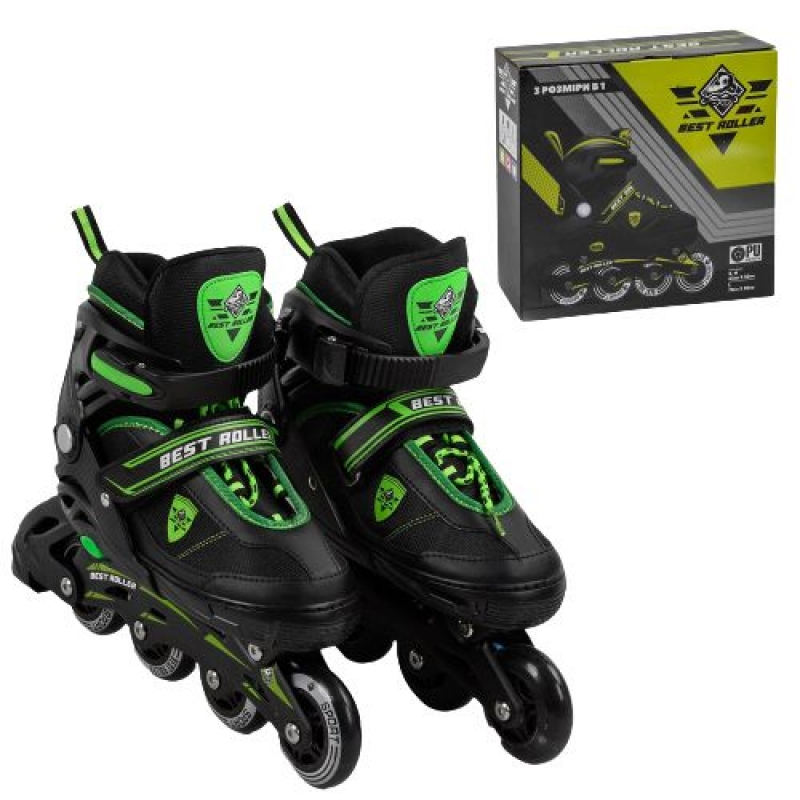 Ролики "Best Roller" розмір 39-42, зелені (30039-L) (склад -T-)