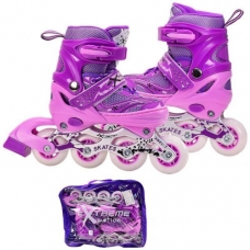 Ролики "Extreme Motion", L(38-41), бузкові (PVC колеса) (R2086)