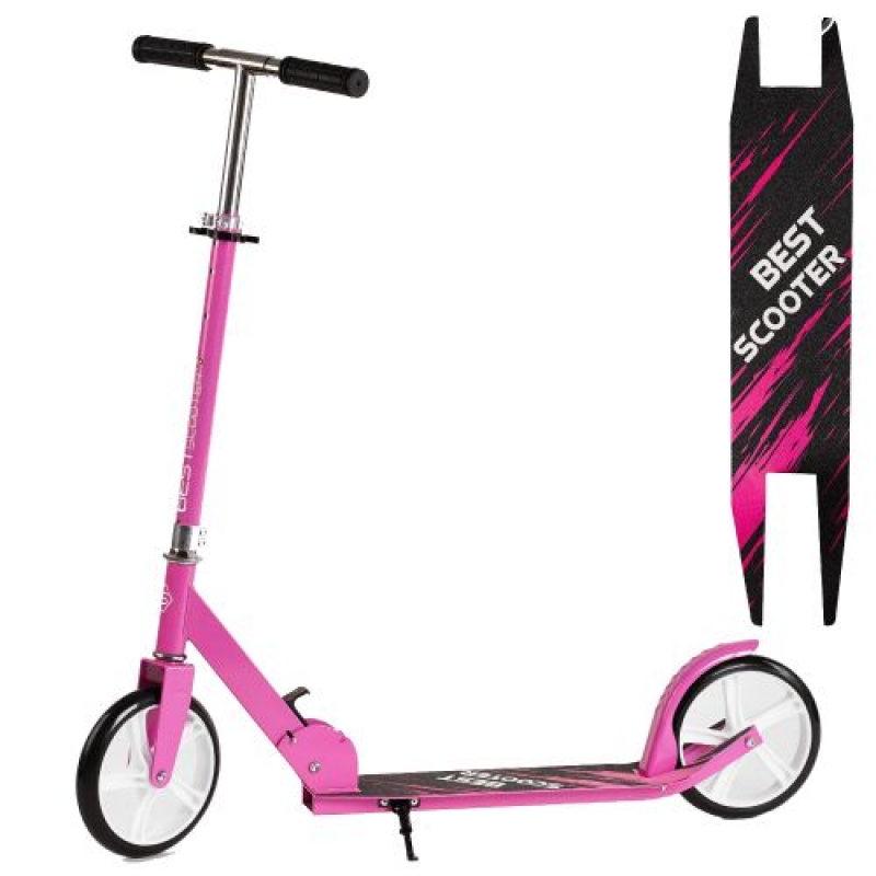 Самокат двоколісний "Best Scooter" R-36124 (4) сталева рама, колеса PU діаметр 200мм, гріпси гумові, в коробці (R-36124) (склад -T-)