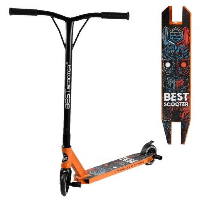 Самокат трюковий "Best Scooter", помаранчевий (18378) (склад -T-)