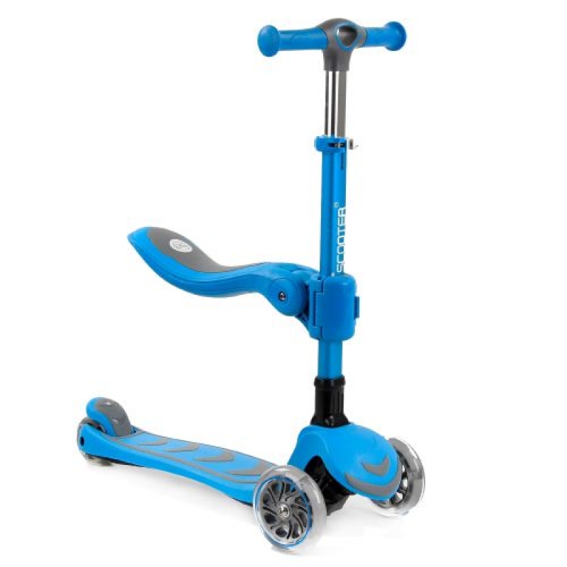 Самокат із сидінням "Best Scooter", синій (T-04177) (склад -T-)