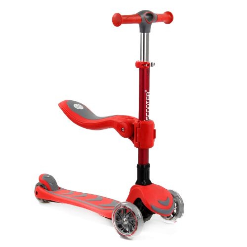 Самокат із сидінням "Best Scooter", червоний (T-06188) (склад -T-)