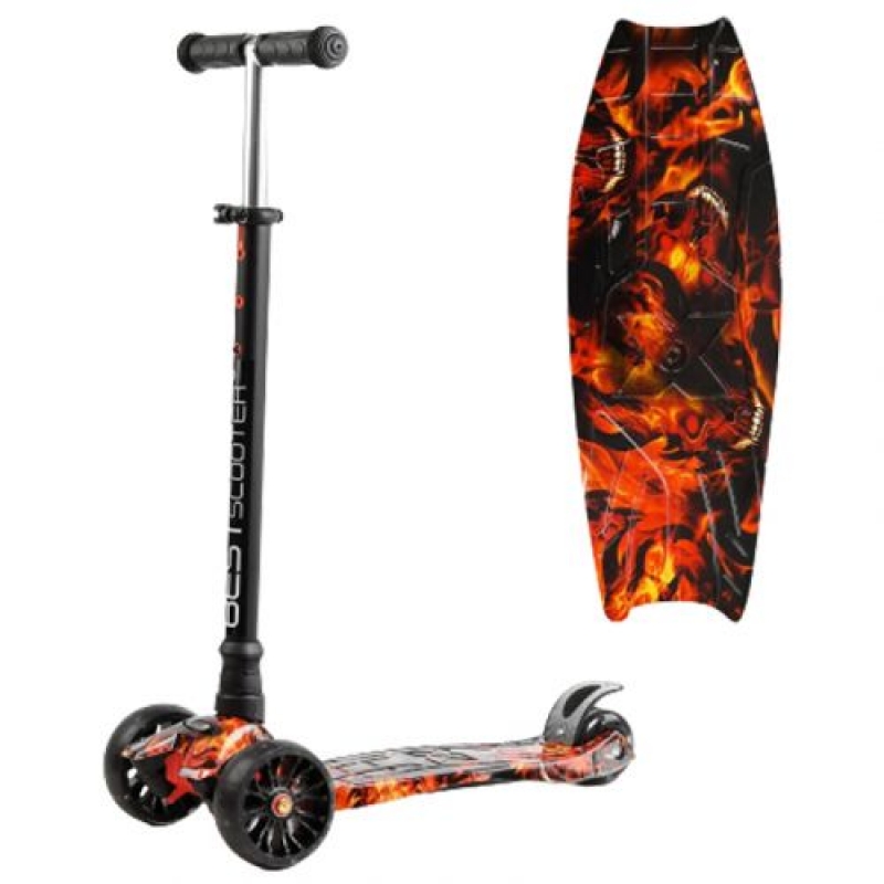 Самокат триколісний "Best Scooter: Полум'я" (10606) (склад -T-)