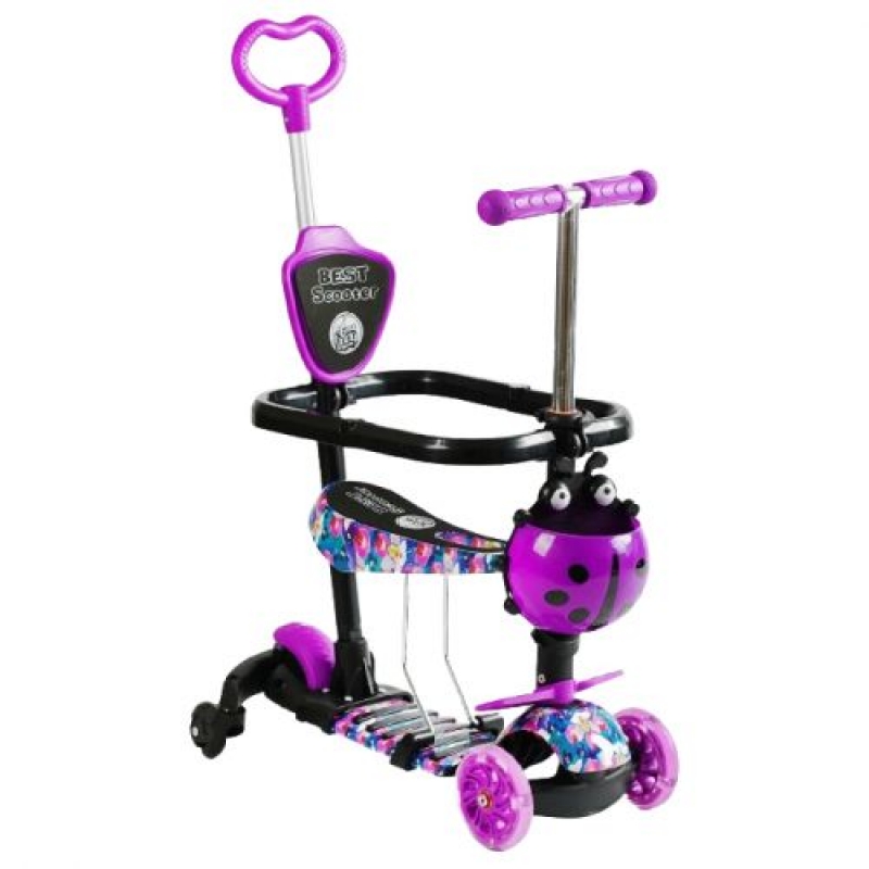 Самокат "Best Scooter" 6 в 1, з додатковими колесами та бортиком (LS-25855) (склад -T-)