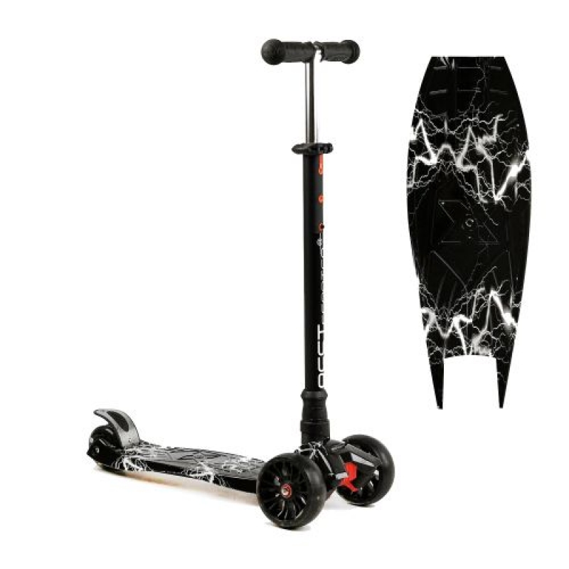 Самокат триколісний "Best Scooter", чорно-білий (10911) (склад -T-)