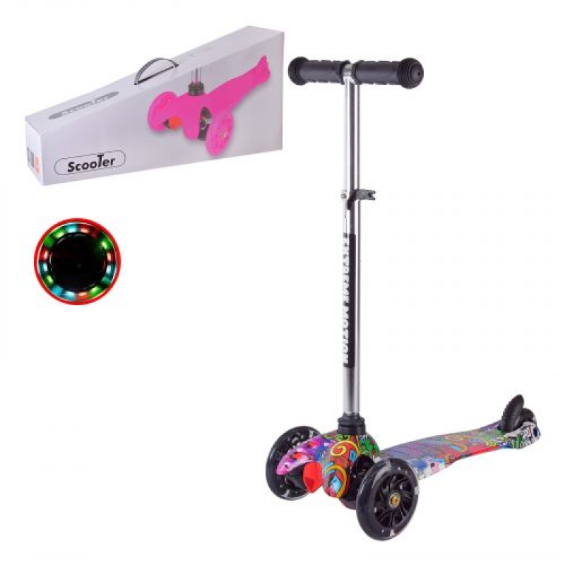 Самокат триколісний "ScooTer Графіті" принтований (SC20112) (склад -T-)