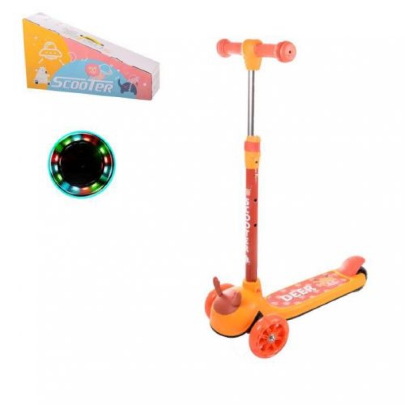 Самокат триколісний "Scooter", помаранчевий (транспортувальна упаковка) (SC21011) (склад -T-)