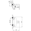 Змішувач GARDA Ø35 для душа CORSO 9605303 (BC-1D121W)