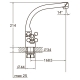 Змішувач PL 1/2" для кухні Г-гусак на гайці AQUATICA (PL-4B255C)