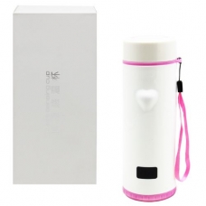Термос "Heart Sensing Cup LED" 360 мл (рожевий) (EL- 507)