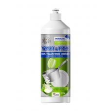 Средство для мытья посуды Wash & Free Зеленое яблоко и экстракт эдельвейса 723086 1000 мл