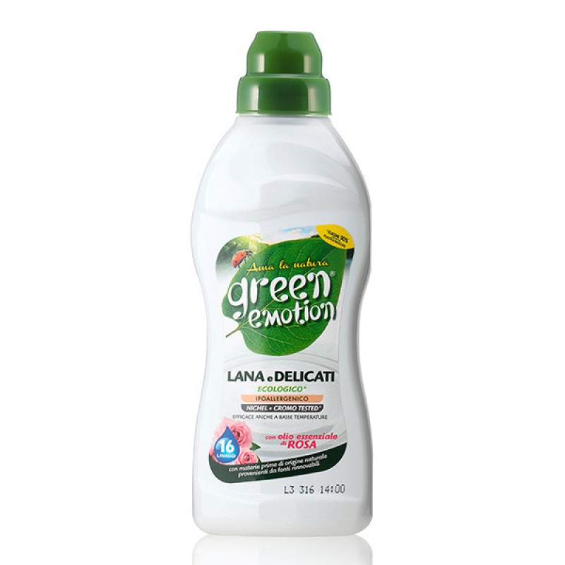Гипоалергенный гель для стирки деликатной одежды 750мл Green Emotion Lana e Delicati con Rosa 8006130503512 (Склад -Y-)