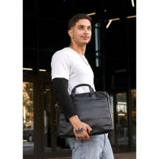Сумка для ноутбука Sambag чорна з перфорацією