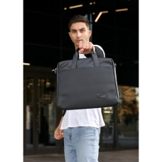 Сумка для ноутбука Sambag чорна з перфорацією