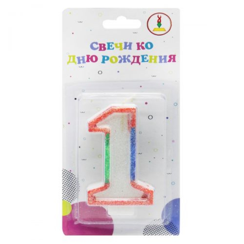 Свічка декоративна "Цифра 1" (151400000000178) (склад -T-)