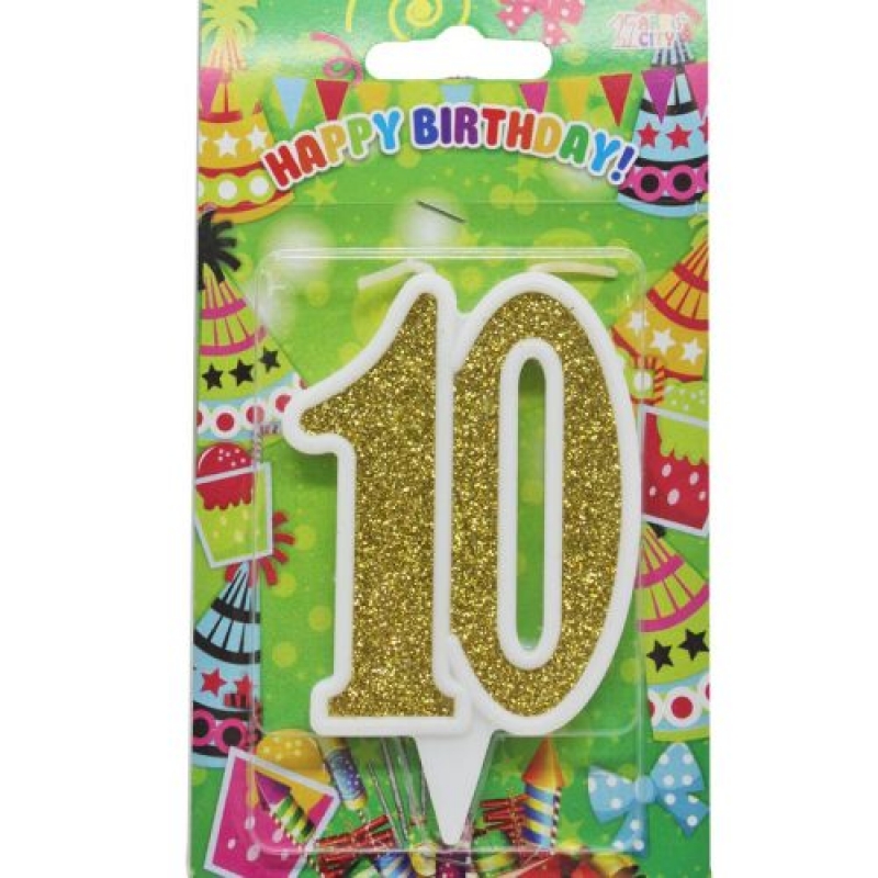 Свічка для торта "10 років" (1248978) (склад -T-)