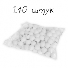 М'ячі для настільного тенісу, 140 штук (білий) (BT-PPS-0033Б)