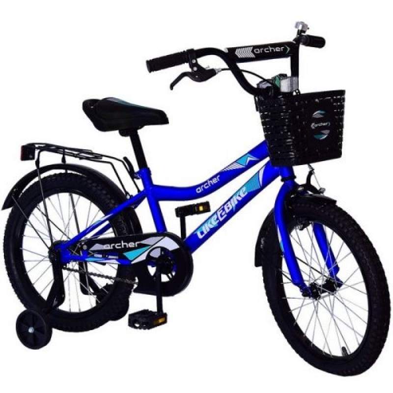 Велосипед дитячий 2-х коліс.14'' 211411 (1 шт) Like2bike Archer,синій, рама сталь, з дзвінком, руч.гальмо, зборка 75% (211411) (склад -T-)