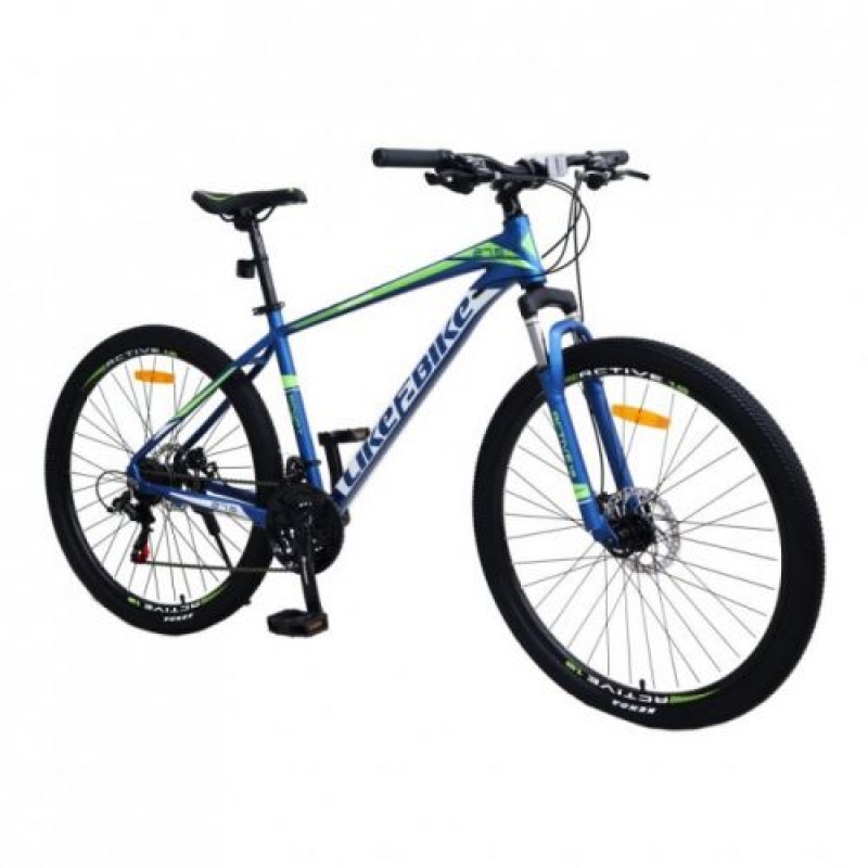Велосипед дорослий 2-х колісн. 27,5" A212701 (1шт) LIKE2BIKE Active 1.0,синій матовий,рама алюм.18",21-шв, Disk brake,збірка 85% (A212701) (склад -T-)