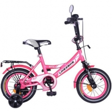 Велосипед дитячий 2-х коліс.12'' 211205(1 шт)Like2bike Sky, рожевий, рама сталь, з дзвінком, руч.гальмо, зборка 75% (211205)