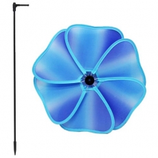 Вітрячок дитячий текстильний "Квітка", блакитний (V2107)