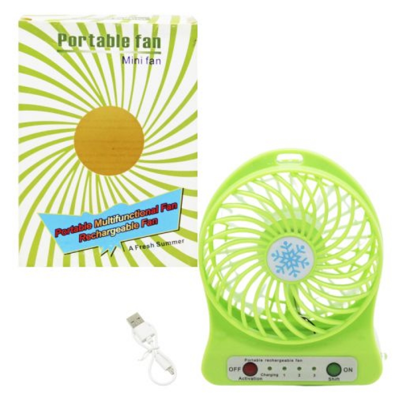 Вентилятор настільний "Portable fan" (зелений) (28-2) (склад -T-)